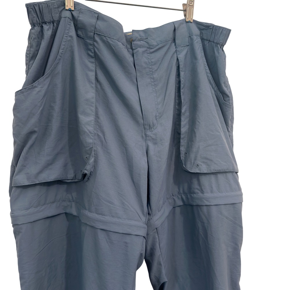 Cabela's Convertible Hiking Pants Womens 20 Blue Zip Off Cargo Nylon Plus Size